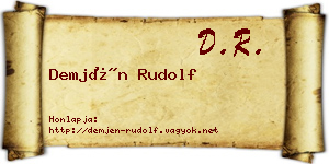 Demjén Rudolf névjegykártya